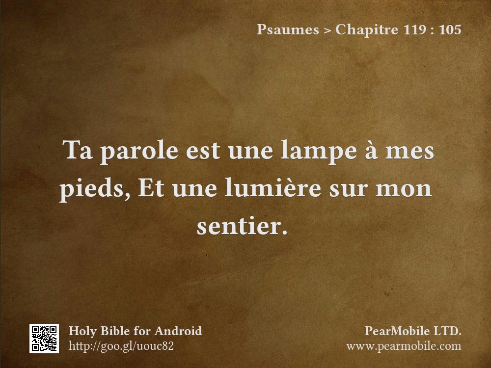 Psaumes, Chapitre 119:105